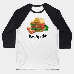 Bon Appetit Burger Baseball T-Shirt